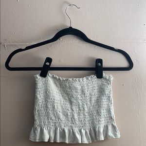 white tube top crop top